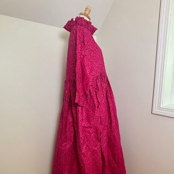 NWT Kemi Telford OS Hot Pink Midi Dress, cotton - Picture 5 of 7